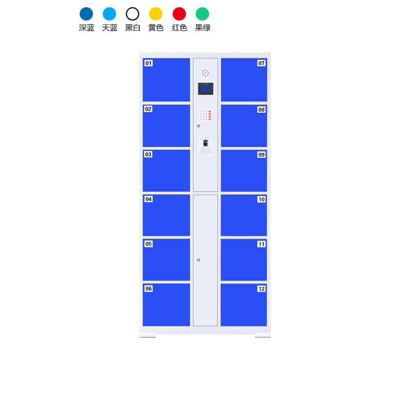 12門(mén)電子存包柜（編碼+指紋型）